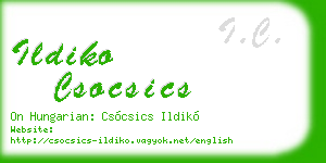 ildiko csocsics business card