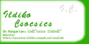 ildiko csocsics business card